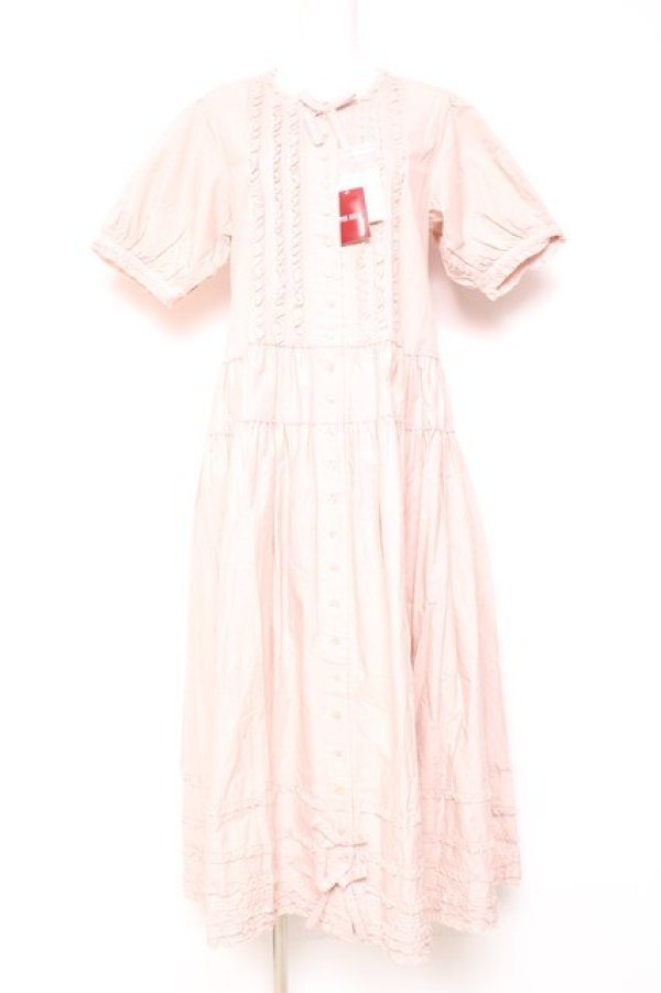 画像1: PINK HOUSE / ピコフリル使いロングワンピース F ピンク Y-26-01-27-010-LO-OP-SZ-ZS (1)