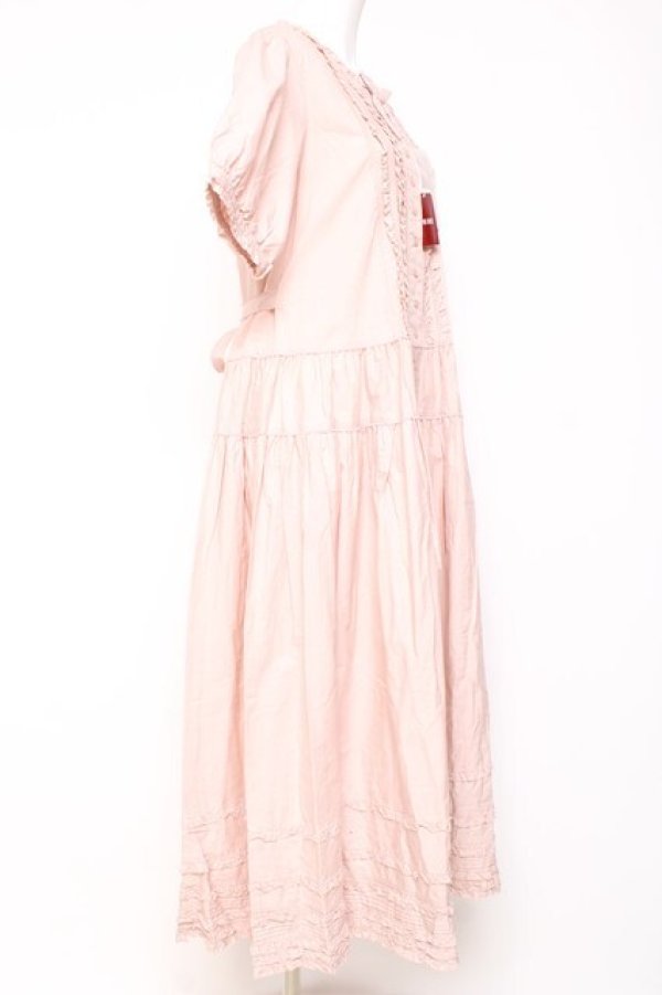 画像2: PINK HOUSE / ピコフリル使いロングワンピース F ピンク Y-26-01-27-010-LO-OP-SZ-ZS (2)