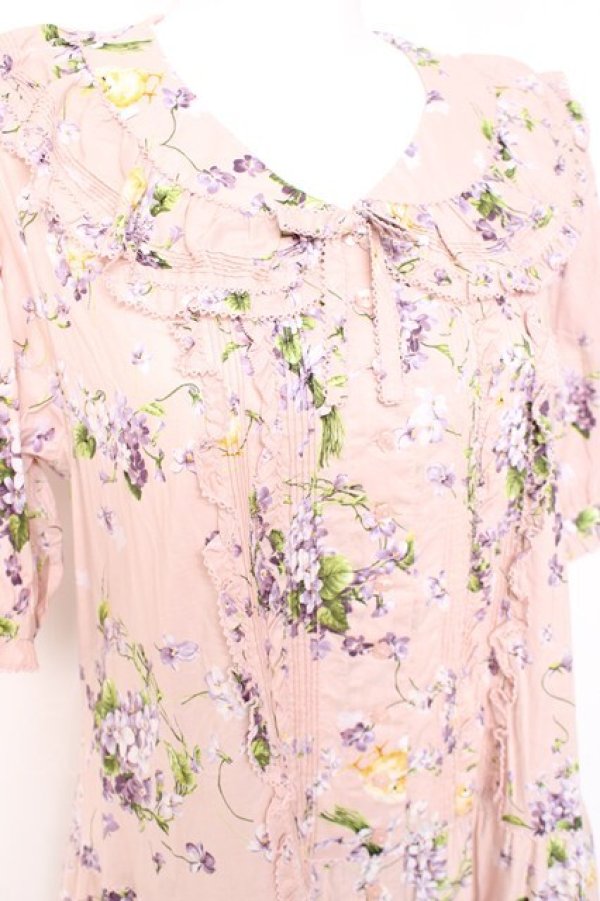 画像6: PINK HOUSE / リトルヴァイオレットプリントワンピース  ピンク Y-26-01-27-011-LO-OP-SA-ZY (6)