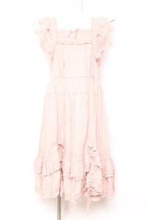 画像: PINK HOUSE / ローズレース使いローンエプロンドレス  ピンク Y-26-01-27-012-LO-OP-SA-ZY