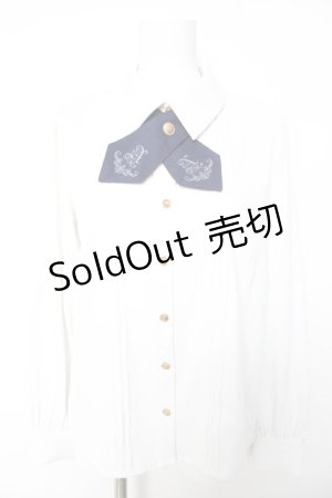 画像: Amavel / Historical Butler クロスタイブラウス F オフシロ Y-26-01-28-037-CA-BL-SZ-ZY