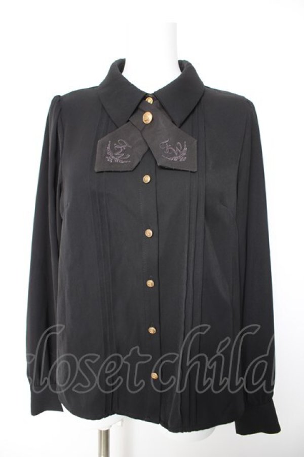 画像1: Amavel / Historical Butler クロスタイブラウス F ブラック Y-26-01-28-038-CA-BL-SZ-ZY (1)