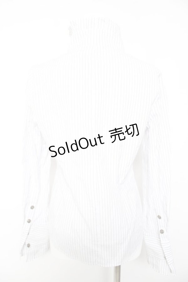 画像2: PUTUMAYO / フリルストライプブラウス M 白 Y-26-01-28-041-PT-BL-SZ-ZY (2)