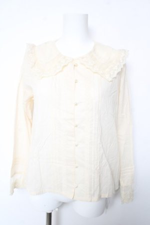 画像: Fi.n.t / レース使いシアービッグカラーブラウス F アイボリー Y-26-01-28-042-CA-BL-SZ-ZY