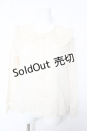画像: Fi.n.t / レース使いシアービッグカラーブラウス F アイボリー Y-26-01-28-042-CA-BL-SZ-ZY
