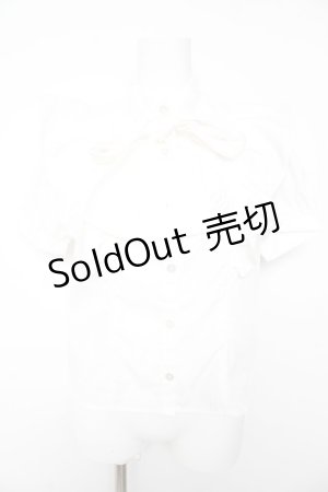 画像: axes femme POETIQUE / ロゴ刺繍ボウタイブラウス M 白 Y-26-01-28-043-AX-BL-SZ-ZS