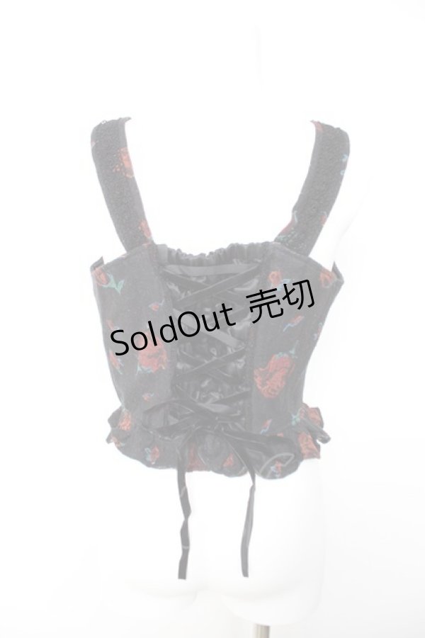 画像2: axes femme NOSTALGIE / ローズゴブランビスチェ M クロ Y-26-01-28-045-AX-TO-SZ-ZY (2)