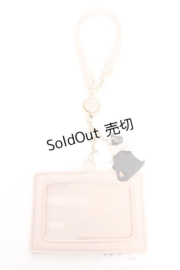 画像1: axes femme / ネコモチーフパスケース  ピンク Y-26-01-28-007-AX-ZA-SZ-ZT0131W (1)