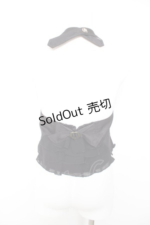 画像2: axes femme POETIQUE / ホルターフリルベスト  黒 Y-26-01-28-046-AX-TO-SZ-ZY (2)
