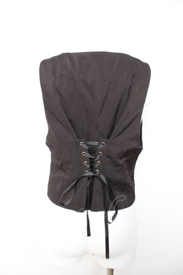 画像2: Amavel / Fleur de lis ベスト F ブラック Y-26-01-28-047-CA-TO-SZ-ZY (2)