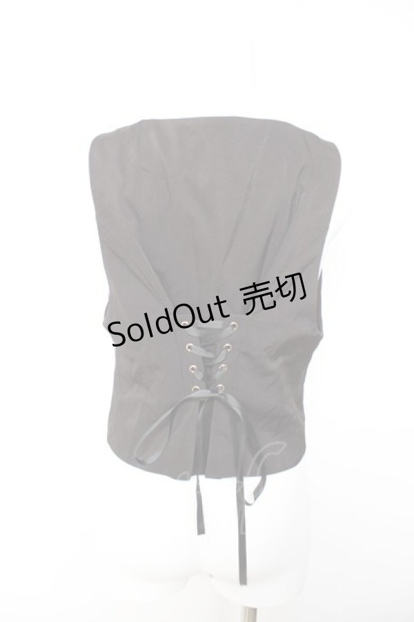 画像2: Amavel / Fleur de lis ベスト F ブラック Y-26-01-28-047-CA-TO-SZ-ZY (2)