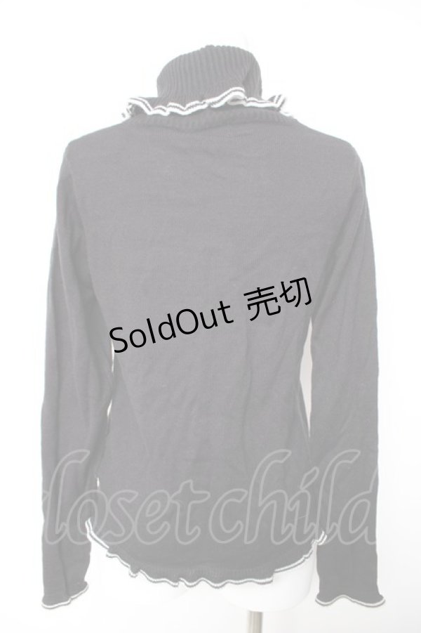 画像2: axes femme POETIQUE / ハート柄タートルニットプルオーバー M 黒 Y-26-01-28-052-AX-TO-SZ-ZY (2)