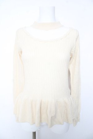 画像: axes femme POETIQUE / デコルテ透けプチスタンドプルオーバー M キナリ Y-26-01-28-053-AX-TO-SZ-ZY