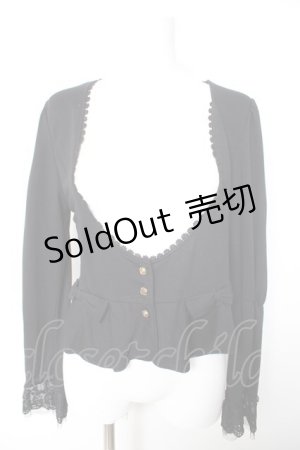 画像: axes femme / ペプラムデザインボレロ M 黒 Y-26-01-28-054-AX-TO-SZ-ZY