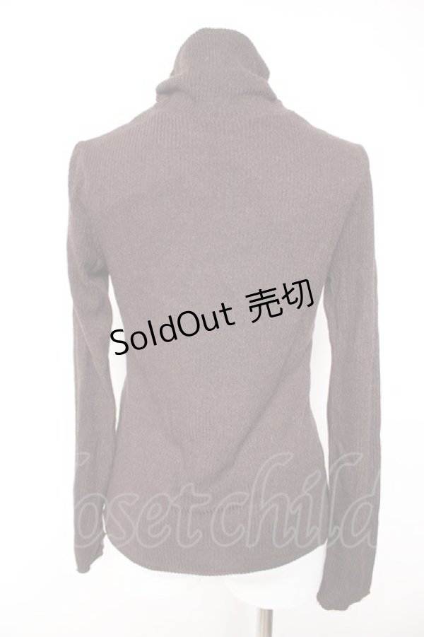 画像2: axes femme / パール使いリブタートル M 茶 Y-26-01-28-057-AX-TO-SZ-ZY (2)