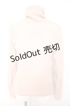 画像: axes femme / パール使いリブタートル M 淡ピンク Y-26-01-28-058-AX-TO-SZ-ZY