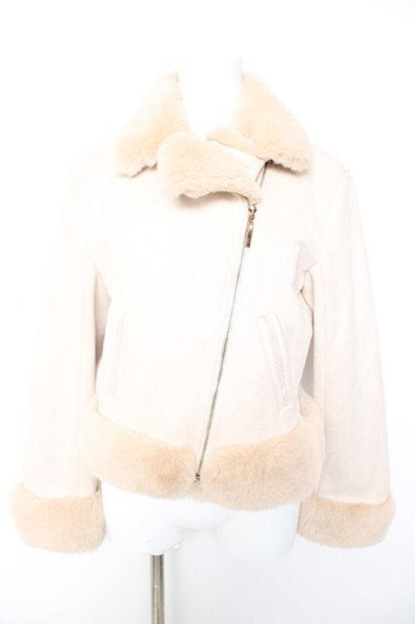 画像1: axes femme / フェイクファーライダース M ベージュ Y-26-01-28-060-AX-JA-SZ-ZY (1)