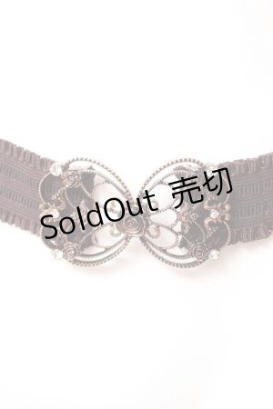 画像: axes femme / 立体バラクラシカルゴムベルト  茶 Y-26-01-28-010-AX-ZA-SZ-ZT600-F001