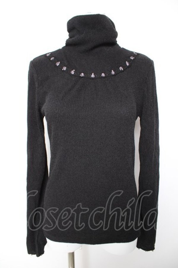 画像1: axes femme / パール使いリブタートル M クロ Y-26-01-28-062-AX-TO-SZ-ZY (1)