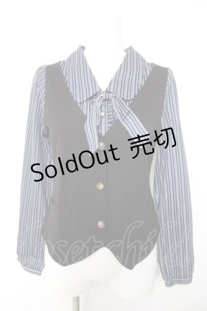 画像: axes femme / レジメベストドッキングプルオーバー M 黒 Y-26-01-28-065-AX-TO-SZ-ZY