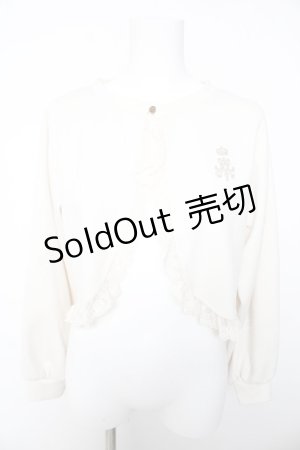 画像: m petit by misako / MSKバラBフリルボレロ L 中白 Y-26-01-28-068-LO-TO-SZ-ZT542