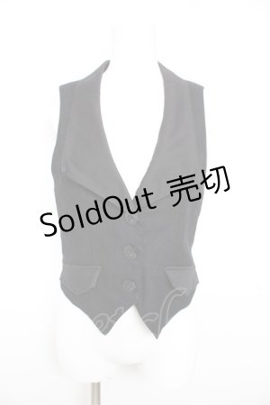 画像: PEACE NOW / 後ろベルト付き燕尾ベスト M 黒 Y-26-01-28-075-PU-TO-SZ-ZY