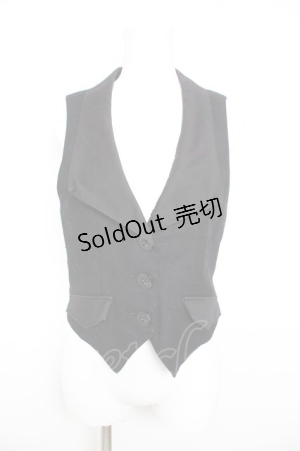 画像1: PEACE NOW / 後ろベルト付き燕尾ベスト M 黒 Y-26-01-28-075-PU-TO-SZ-ZY (1)