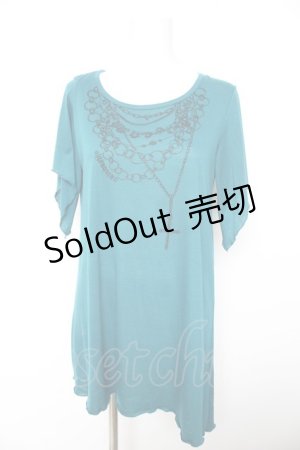 画像: ALGONQUINS / チェーンptロングトップス F グリーン Y-26-01-28-078-AL-TO-SZ-ZI