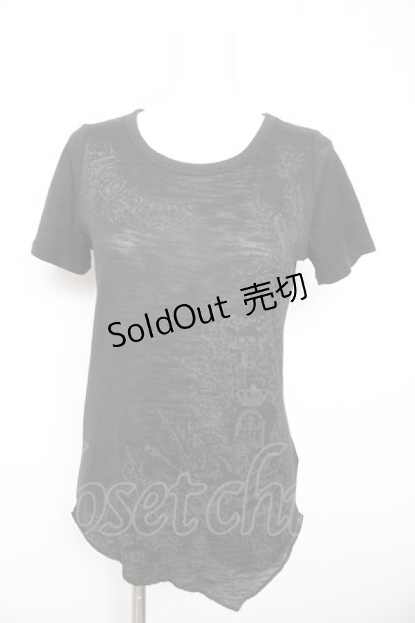 画像1: ALGONQUINS / プリントサマーニット 1 黒 Y-26-01-28-079-AL-TO-SZ-ZY (1)