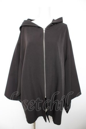 画像: Deorart / PLファブリック地 着物袖 ジップアップパーカー M 黒 Y-26-01-28-083-PU-TO-SZ-ZY