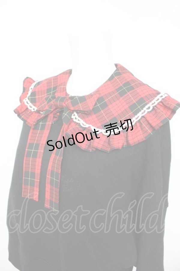 画像3: Angelic Pretty / タータンチェックレッスン付け襟プルオーバー  黒×赤 Y-26-01-28-084-AP-TO-SZ-ZY (3)