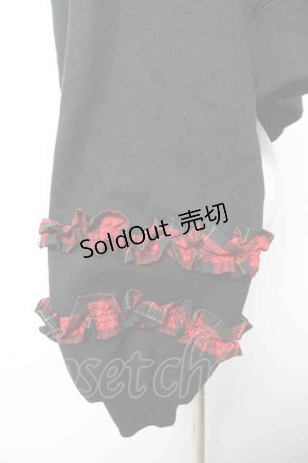 画像4: Angelic Pretty / タータンチェックレッスン付け襟プルオーバー  黒×赤 Y-26-01-28-084-AP-TO-SZ-ZY (4)