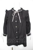 画像1: axes femme POETIQUE / フリルボリューム袖ブラウス  黒 Y-26-01-28-085-AX-BL-SZ-ZY (1)