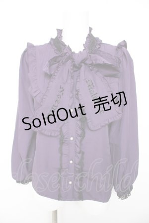 画像: NOEMIE / タイ付きブラウス  パープル Y-26-01-28-087-LO-BL-SZ-ZY