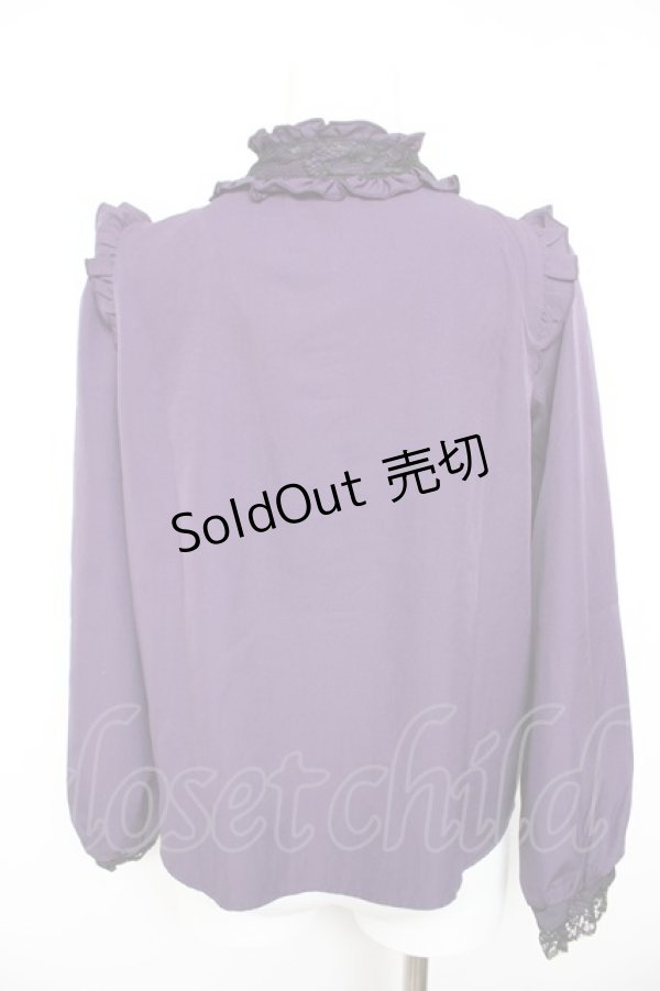 画像2: NOEMIE / タイ付きブラウス  パープル Y-26-01-28-087-LO-BL-SZ-ZY (2)