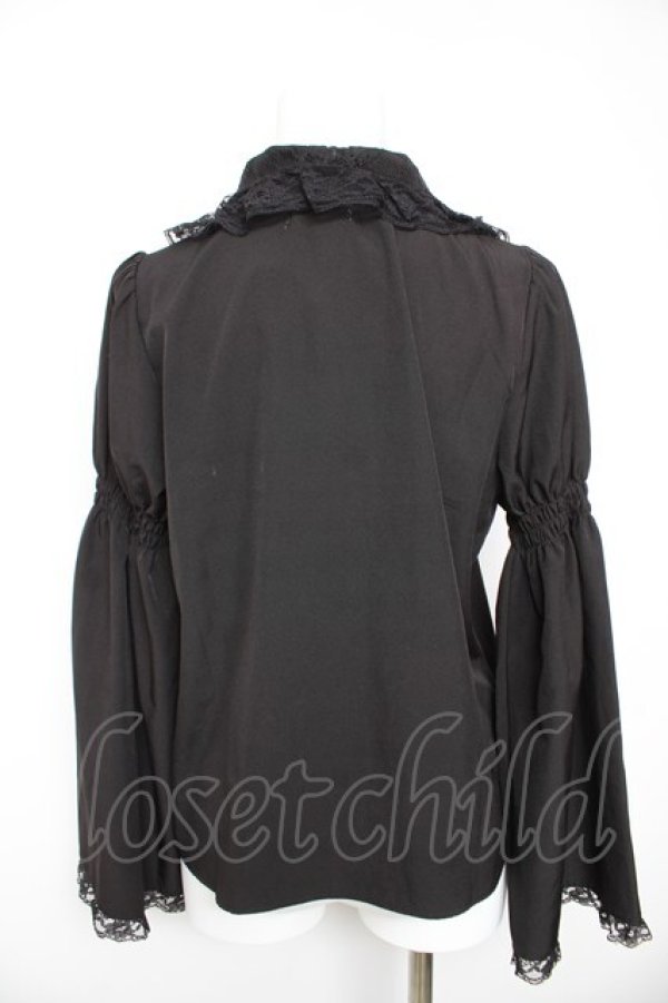 画像2: NOEMIE / フロントハートレースブラウス  黒 Y-26-01-28-088-LO-BL-SZ-ZY (2)