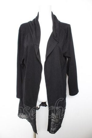 画像: axes femme / フード付UVカットロングカーディガン  黒 Y-26-01-28-089-AX-TO-SZ-ZY