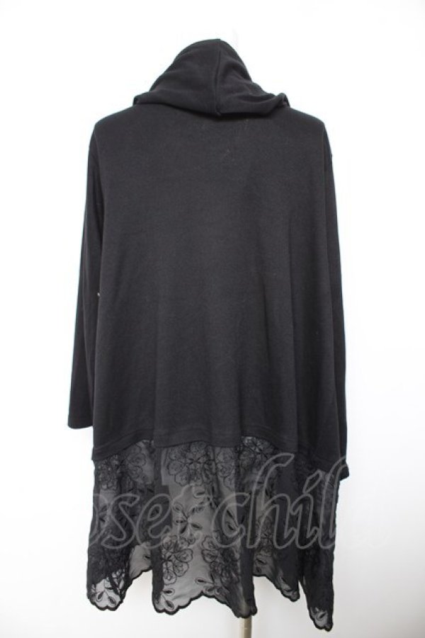 画像2: axes femme / フード付UVカットロングカーディガン  黒 Y-26-01-28-089-AX-TO-SZ-ZY (2)