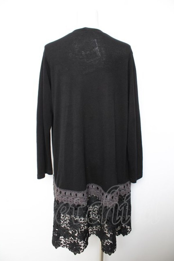 画像2: axes femme / 裾レースＵＶカットカーデ  黒 Y-26-01-28-090-AX-TO-SZ-ZY (2)