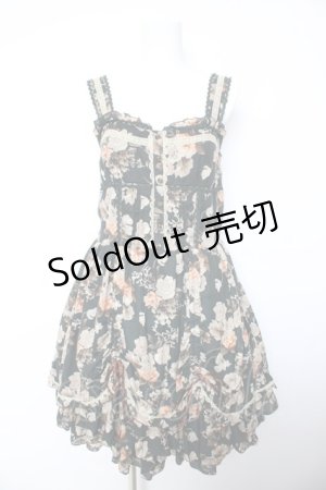 画像: axes femme POETIQUE / アンティーク花柄姫ワンピース M Dグリーン Y-26-01-28-097-AX-OP-SZ-ZY