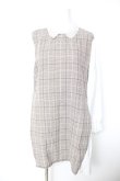 画像1: axes femme / チェック切替ワンピース M 茶 Y-26-01-28-111-AX-OP-SZ-ZY (1)
