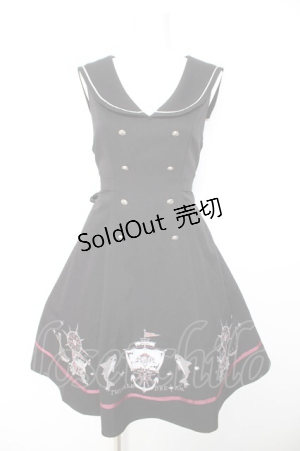 画像1: Amavel / Shark Piratesセーラーカラージャンパースカート F ブラック Y-26-01-28-114-CA-OP-SZ-ZY (1)