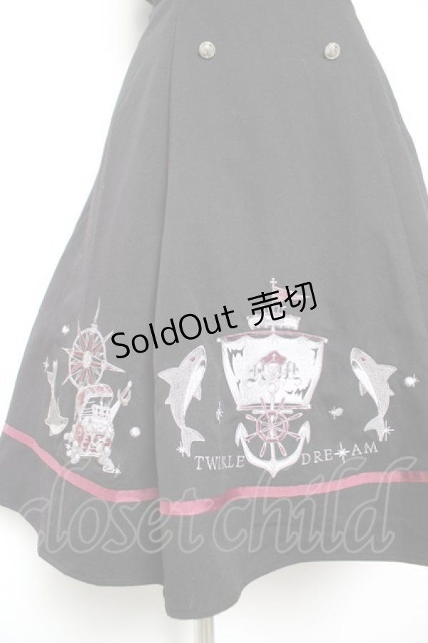 画像3: Amavel / Shark Piratesセーラーカラージャンパースカート F ブラック Y-26-01-28-114-CA-OP-SZ-ZY (3)