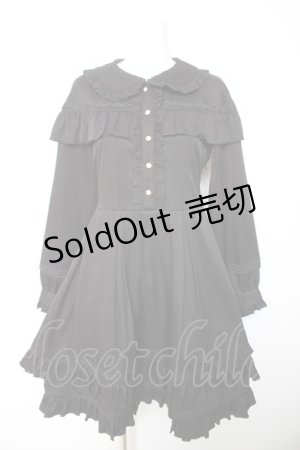 画像: Amavel / Rose Ruban ミドル丈 ワンピース F ブラック Y-26-01-28-115-CA-OP-SZ-ZI