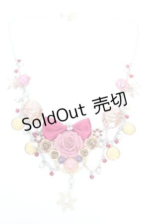 画像: axes femme / プリンセスローズネックレス  ピンク Y-26-01-28-002-AX-AC-SZ-ZY