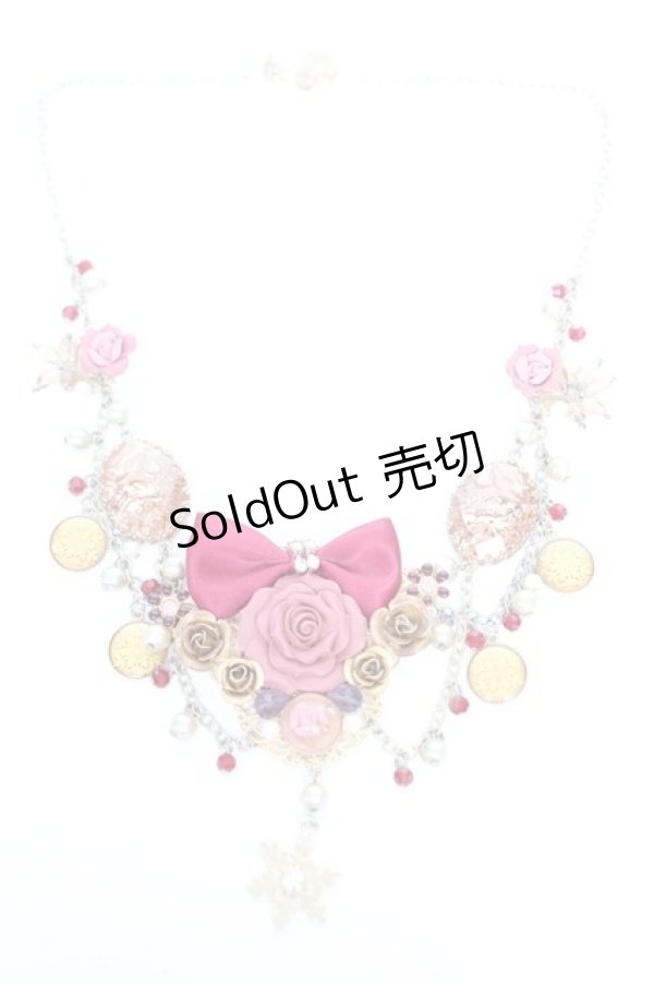 画像1: axes femme / プリンセスローズネックレス  ピンク Y-26-01-28-002-AX-AC-SZ-ZY (1)