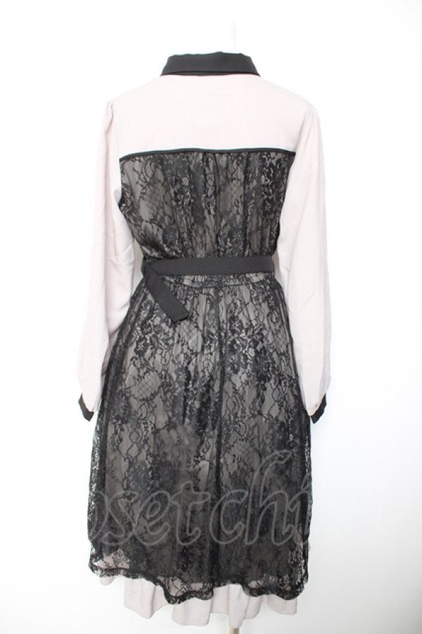 画像2: axes femme / ビスチェ切替レースワンピース F グレー Y-26-01-28-125-AX-OP-SZ-ZY (2)