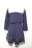 画像2: Amavel / Check Ribbon Setup風セーラーワンピース F ネイビー Y-26-01-28-126-CA-OP-SZ-ZY (2)