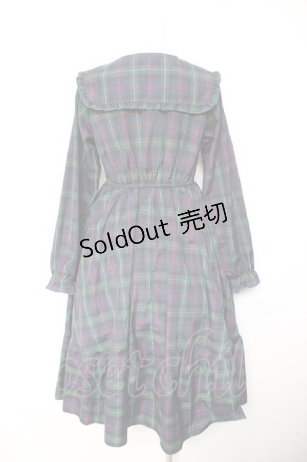 画像2: m petit by misako / TT*AOKチェックOP S 濃緑 Y-26-01-28-127-LO-OP-SZ-ZY (2)