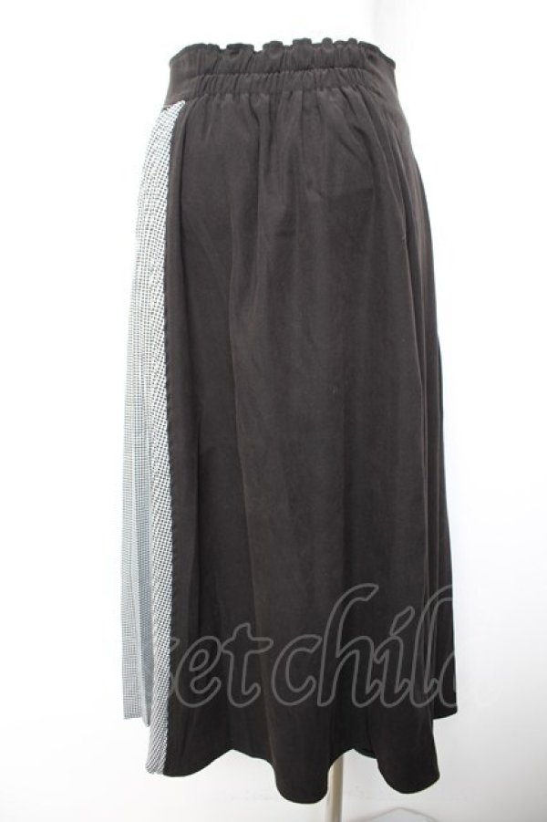 画像2: axes femme / バイカラープリーツスカート F 黒 Y-26-01-28-137-AX-SK-SZ-ZY (2)